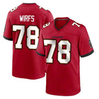 Johmsee TB.Buccaneers #78 Tristan Wirfs Player Red Home Game Stitched Jerseys