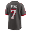 Johmsee TB.Buccaneers #7 Bucky Irving Pewter Alternate Game Stitched Jerseys