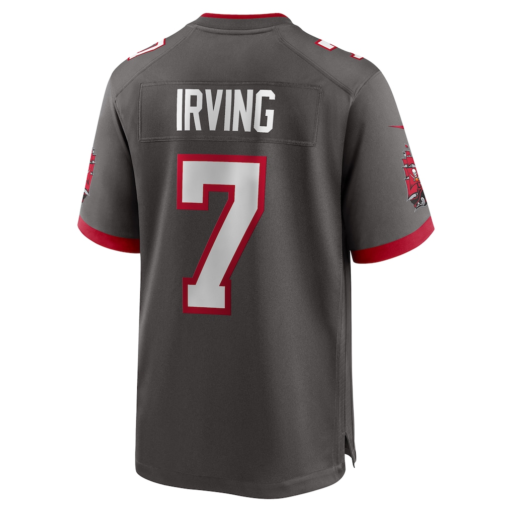Johmsee TB.Buccaneers #7 Bucky Irving Pewter Alternate Game Stitched Jerseys