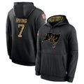 Johmsee TB.Buccaneers #7 Bucky Irving Player Black Salute to Service Hoodies Stitched Jerseys