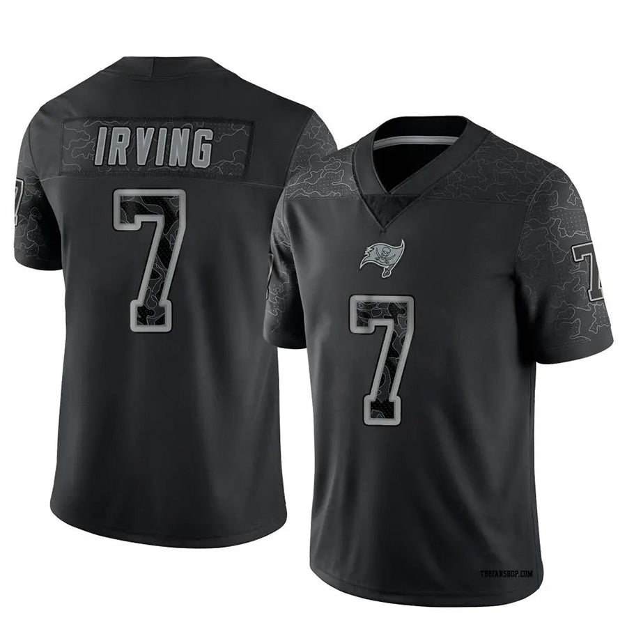 Johmsee TB.Buccaneers #7 Bucky Irving Player Limited Black Reflective Stitched Jerseys