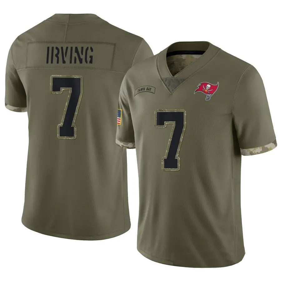 Johmsee TB.Buccaneers #7 Bucky Irving Player Limited Olive Salute To Service Stitched Jerseys