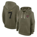 Johmsee TB.Buccaneers #7 Bucky Irving Player Olive Salute To Service Hoodies Stitched Jerseys