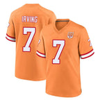 Johmsee TB.Buccaneers #7 Bucky Irving Player Orange Throwback Home Game Stitched Jerseys