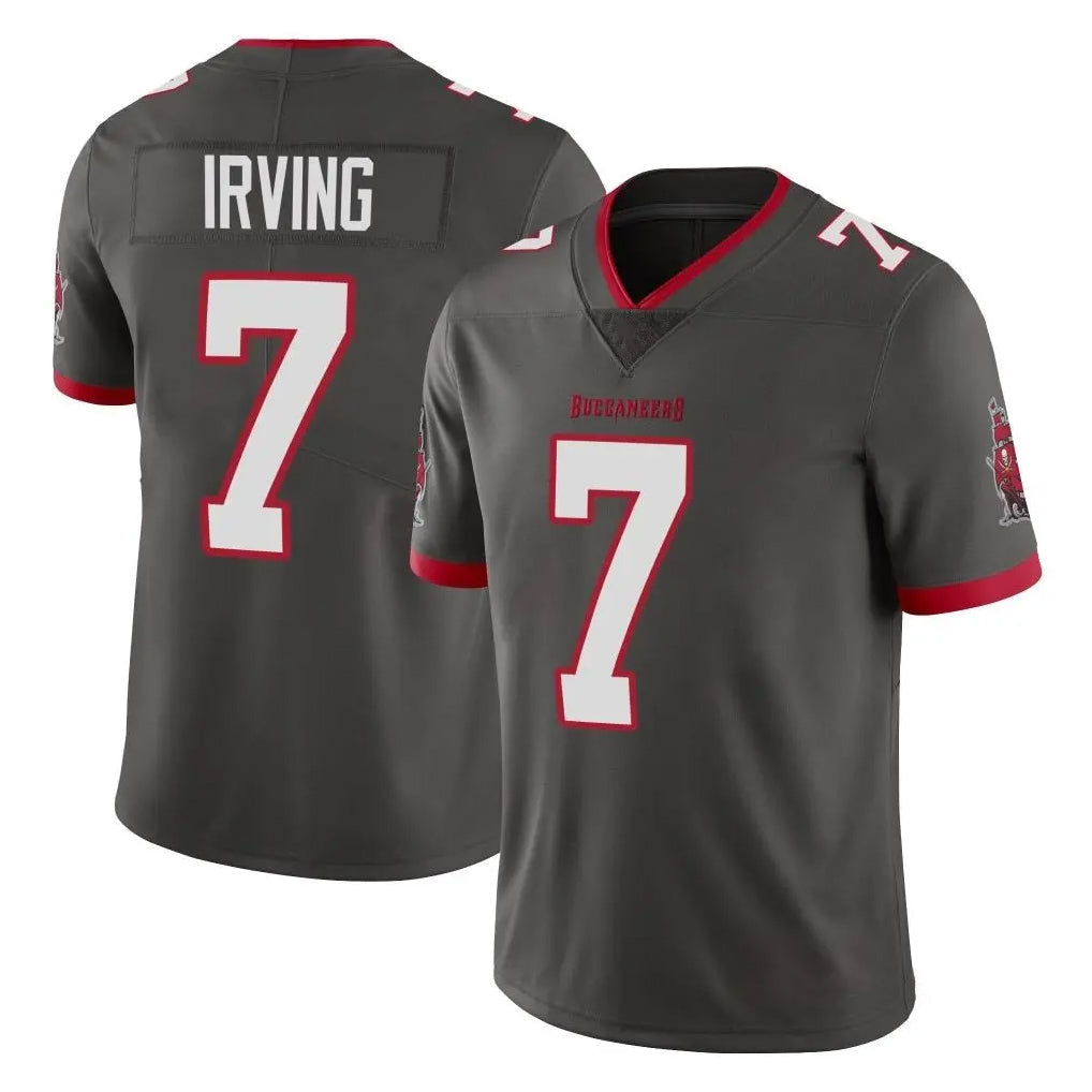Johmsee TB.Buccaneers #7 Bucky Irving Player Pewter Limited Alternate Vapor Home Game Stitched Jerseys