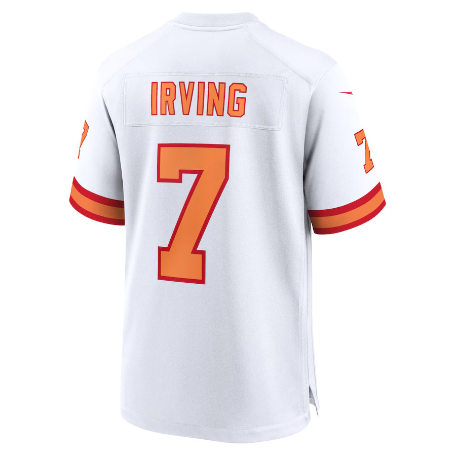 Johmsee TB.Buccaneers #7 Bucky Irving Player White Home Game Stitched Jerseys