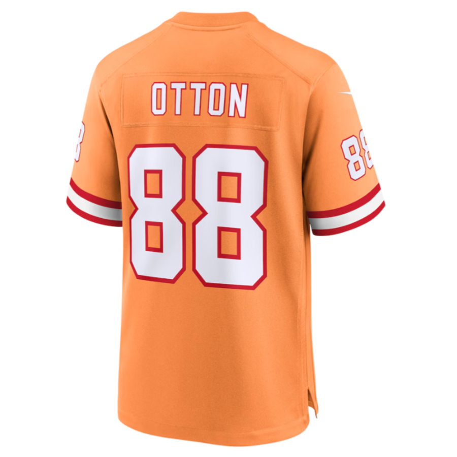 Johmsee TB.Buccaneers #88 Cade Otton Orange Throwback Game Jersey American Stitched Football Jersey