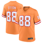 Johmsee TB.Buccaneers #88 Cade Otton Orange Throwback Game American Stitched Football Jerseys
