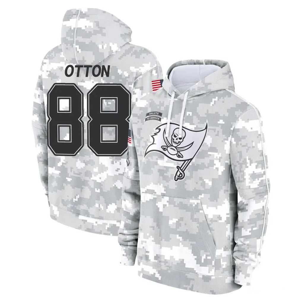 Johmsee TB.Buccaneers #88 Cade Otton Player Arctic Camo Limited Salute to Service Pullover Hoodies Game Stitched Jerseys