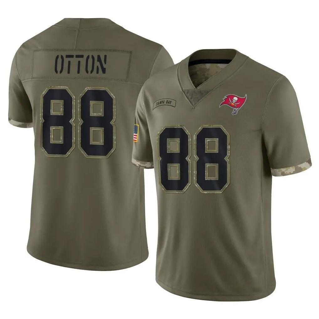 Johmsee TB.Buccaneers #88 Cade Otton Player Olive Limited Salute To Service Home Game Stitched Jerseys