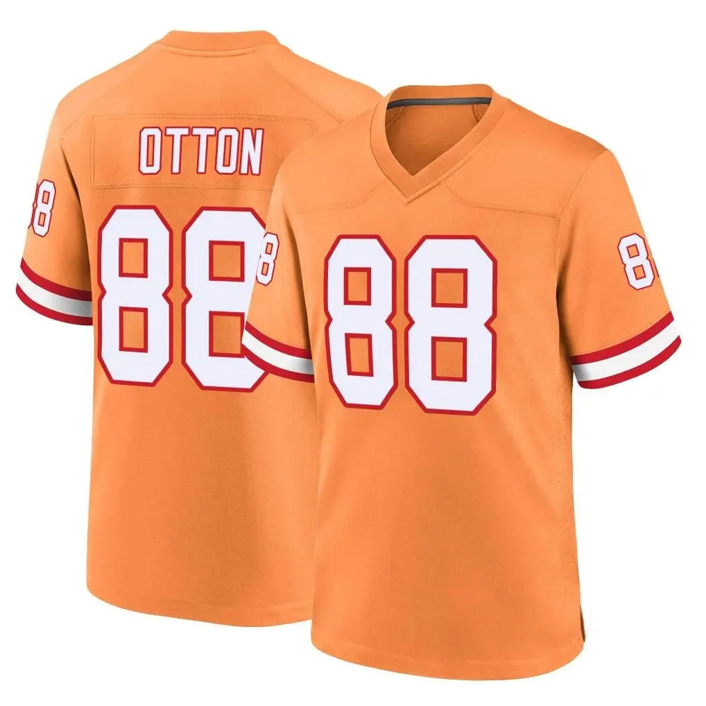 Johmsee TB.Buccaneers #88 Cade Otton Player Orange Throwback Home Game Stitched Jerseys