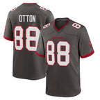 Johmsee TB.Buccaneers #88 Cade Otton Player Pewter Alternate Home Game Stitched Jerseys