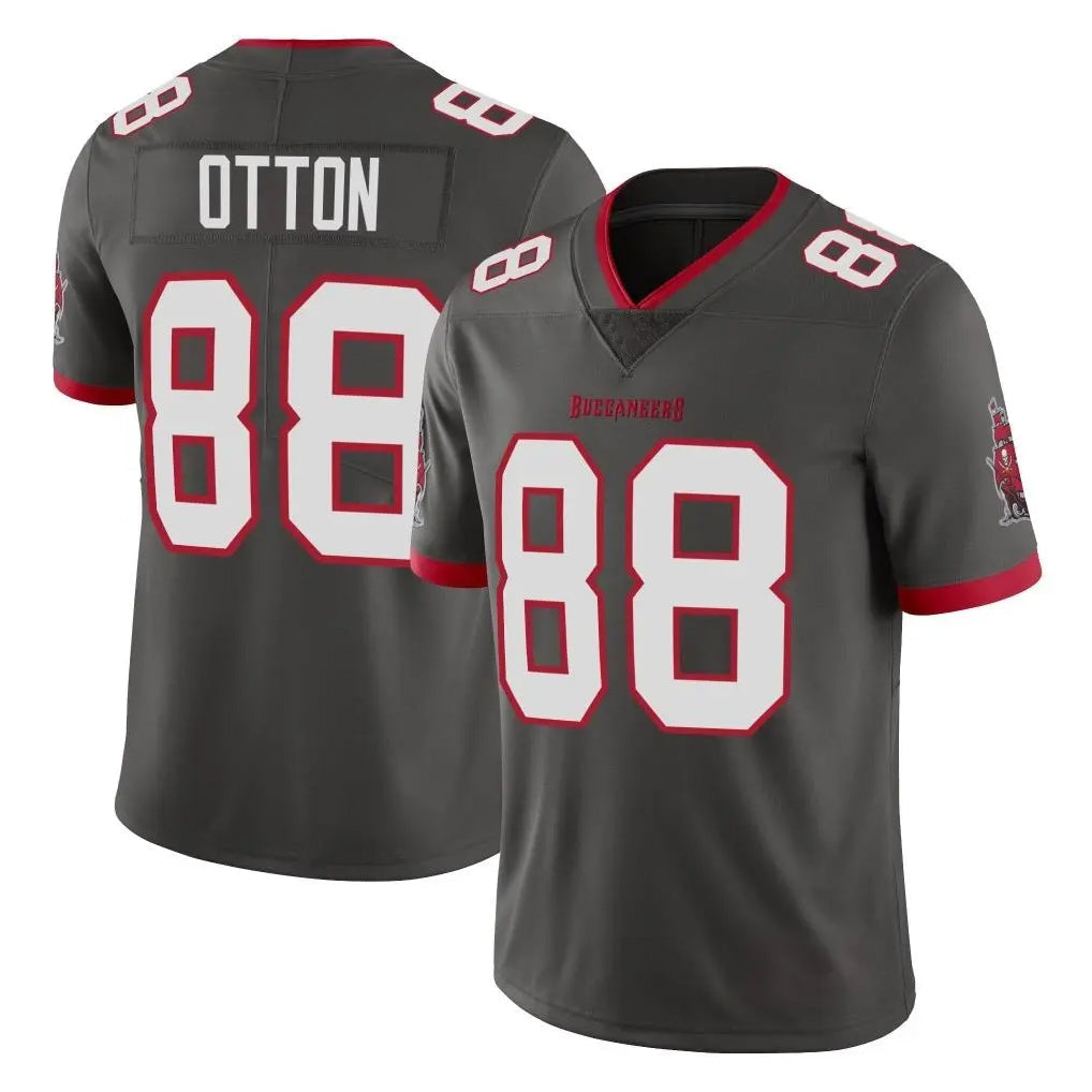 Johmsee TB.Buccaneers #88 Cade Otton Player Pewter Limited Alternate Vapor Home Game Stitched Jerseys