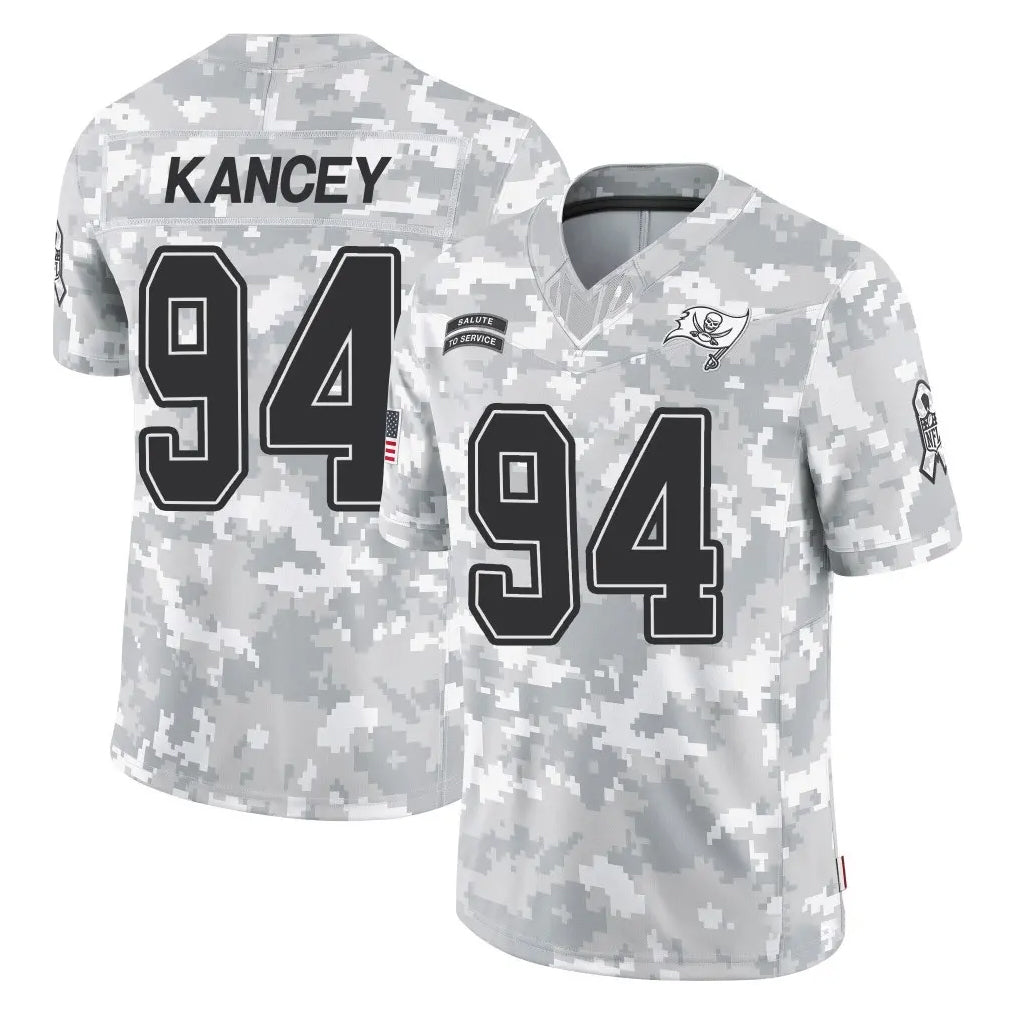 Johmsee TB.Buccaneers #94 Calijah Kancey Player Arctic Camo Limited Salute To Service Home Game Stitched Jerseys