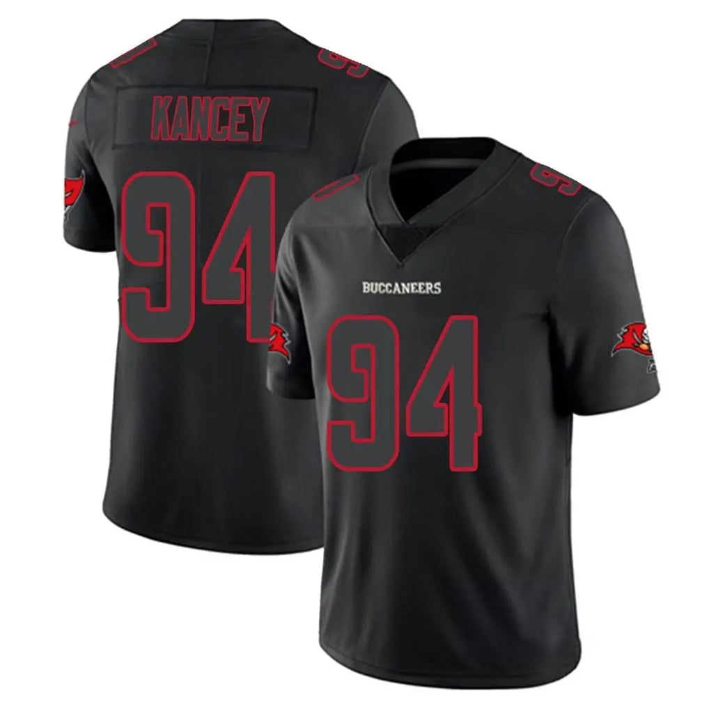 Johmsee TB.Buccaneers #94 Calijah Kancey Player Black Impact Limited Home Game Stitched Jerseys
