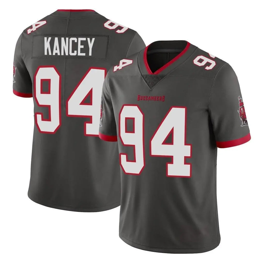 Johmsee TB.Buccaneers #94 Calijah Kancey Player Pewter Limited Alternate Vapor Home Game Stitched Jerseys