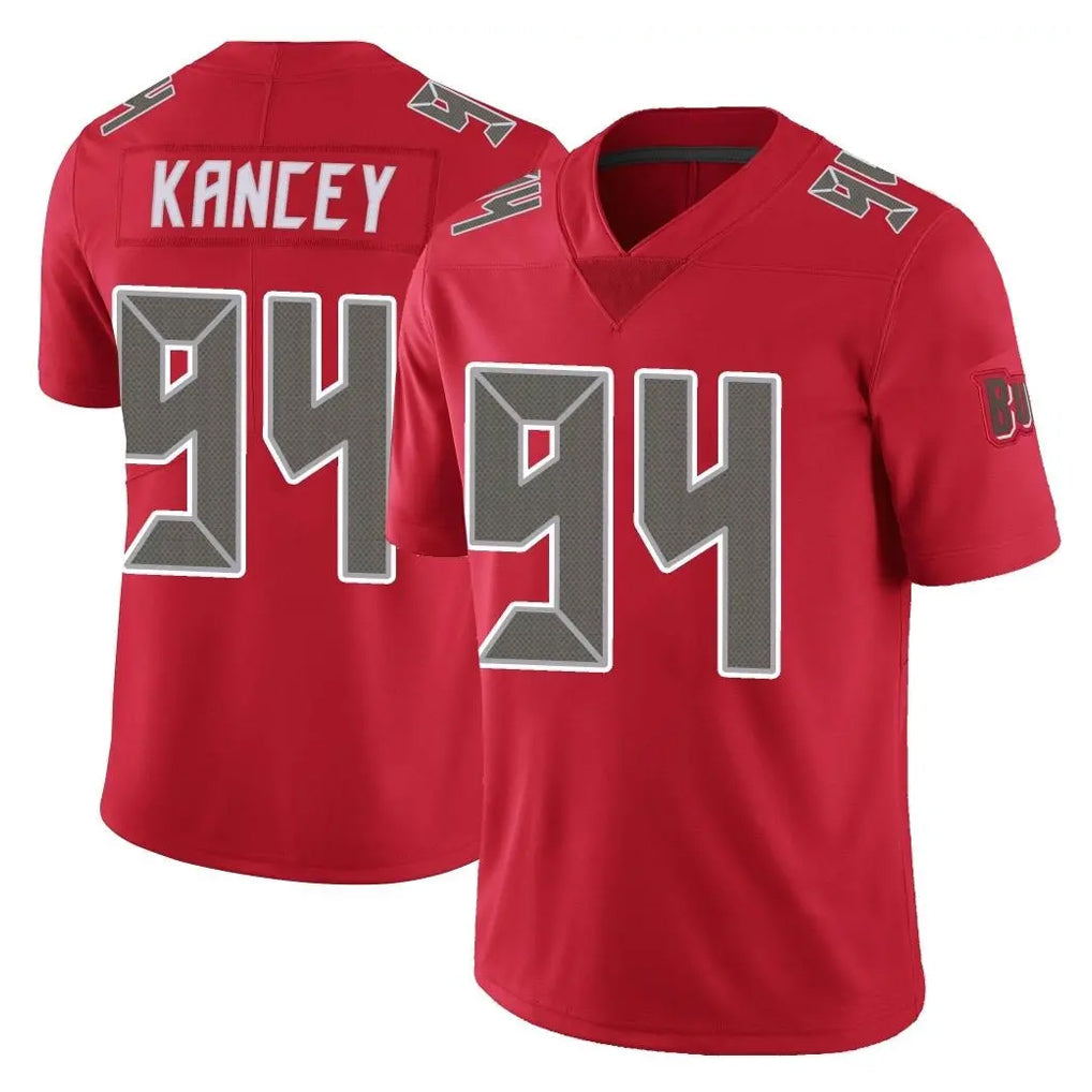 Johmsee TB.Buccaneers #94 Calijah Kancey Player Red Limited Color Rush Home Game Stitched Jerseys