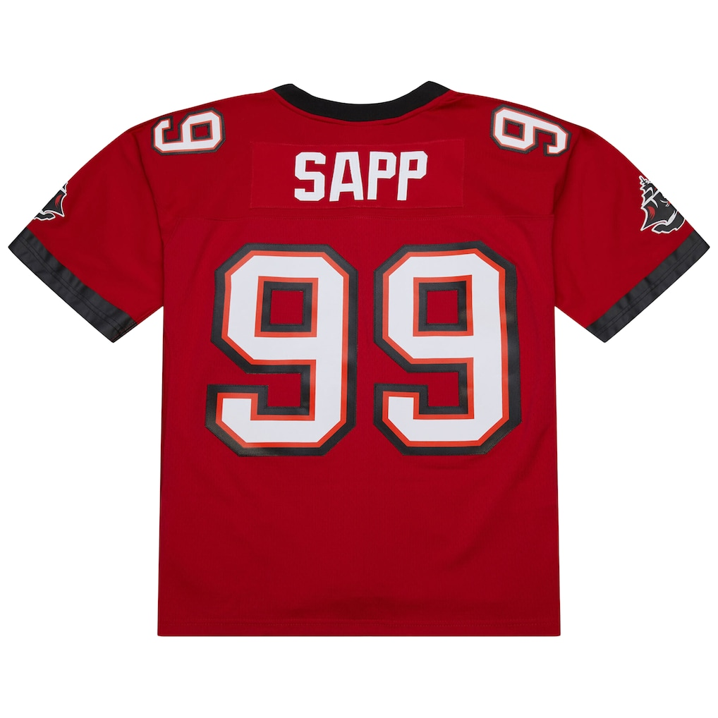 Johmsee TB.Buccaneers #99 Warren Sapp Mitchell & Ness Red 2002 Legacy Replica Jersey Stitched Puhic Game Jerseys
