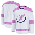 Johmsee TB.Lightning White 2024 Hockey Fights Cancer Practice Jerseys