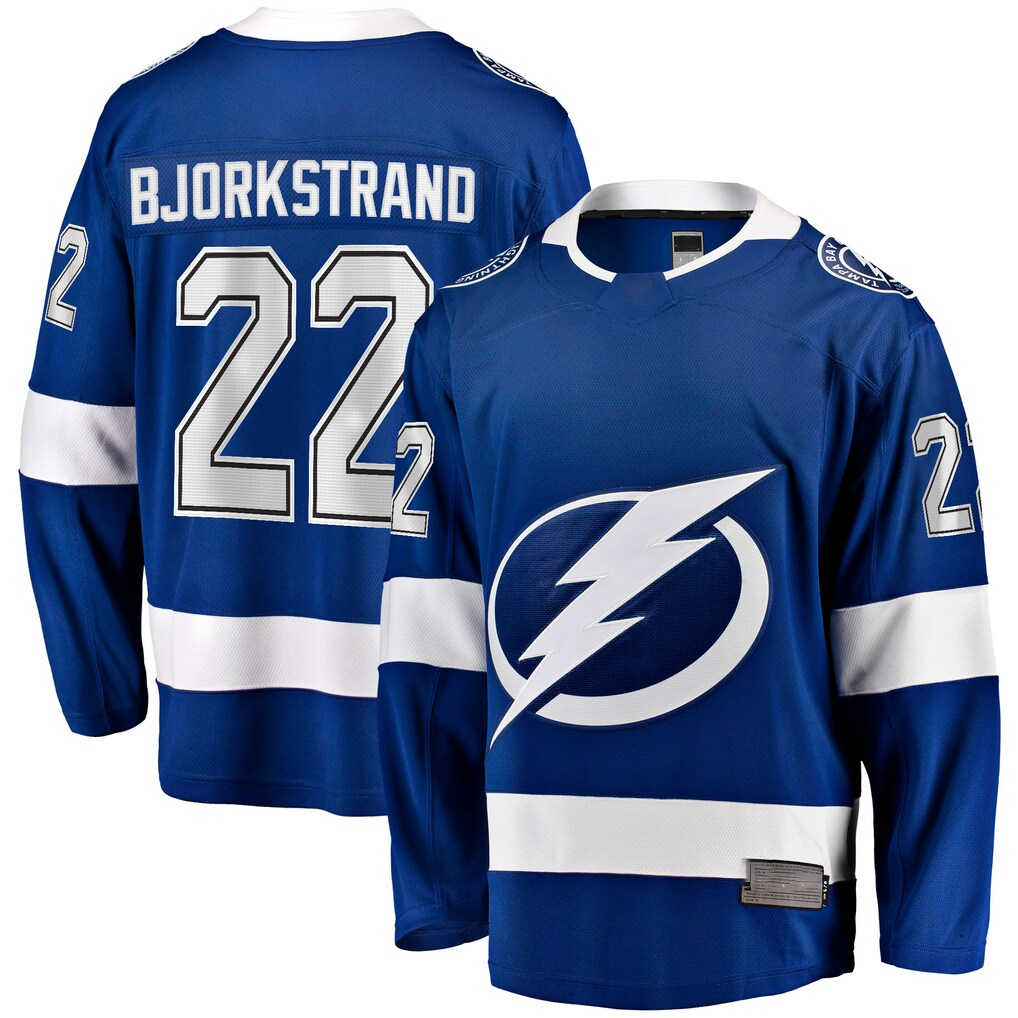 Johmsee TB.Lightning #22 Oliver Bjorkstrand Blue Home Breakaway Jerseys