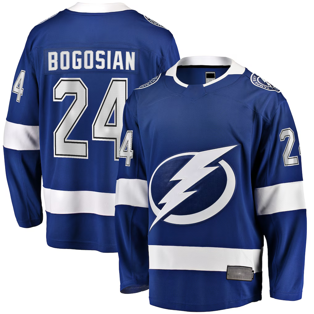 Johmsee TB.Lightning #24 Zach Bogosian Blue Home Breakaway Player Jerseys
