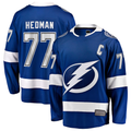 Johmsee TB.Lightning #77 Victor Hedman Blue Home Captain Patch Breakaway Jerseys