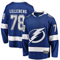 Johmsee TB.Lightning #78 Emil Lilleberg Blue Home Premier Breakaway Player Jerseys