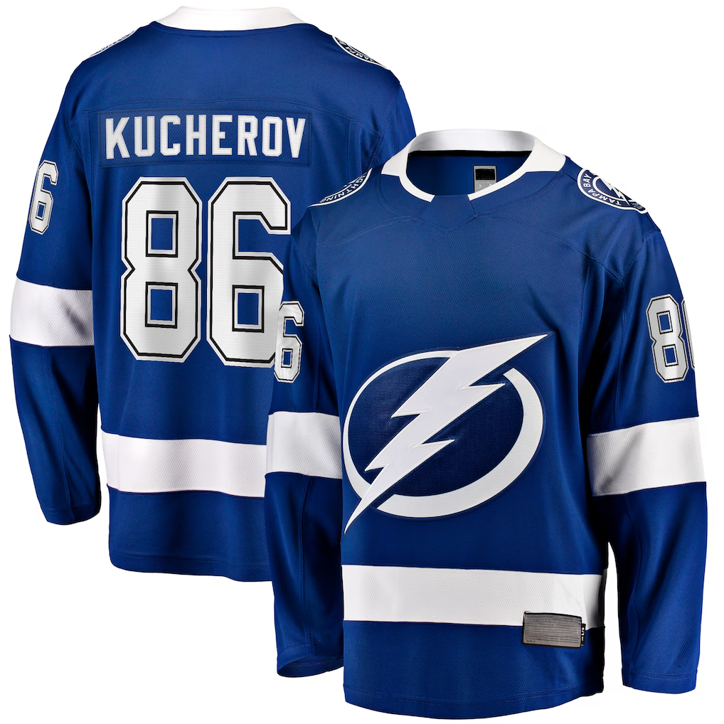 Johmsee TB.Lightning #86 Nikita Kucherov Blue Home Breakaway Jerseys