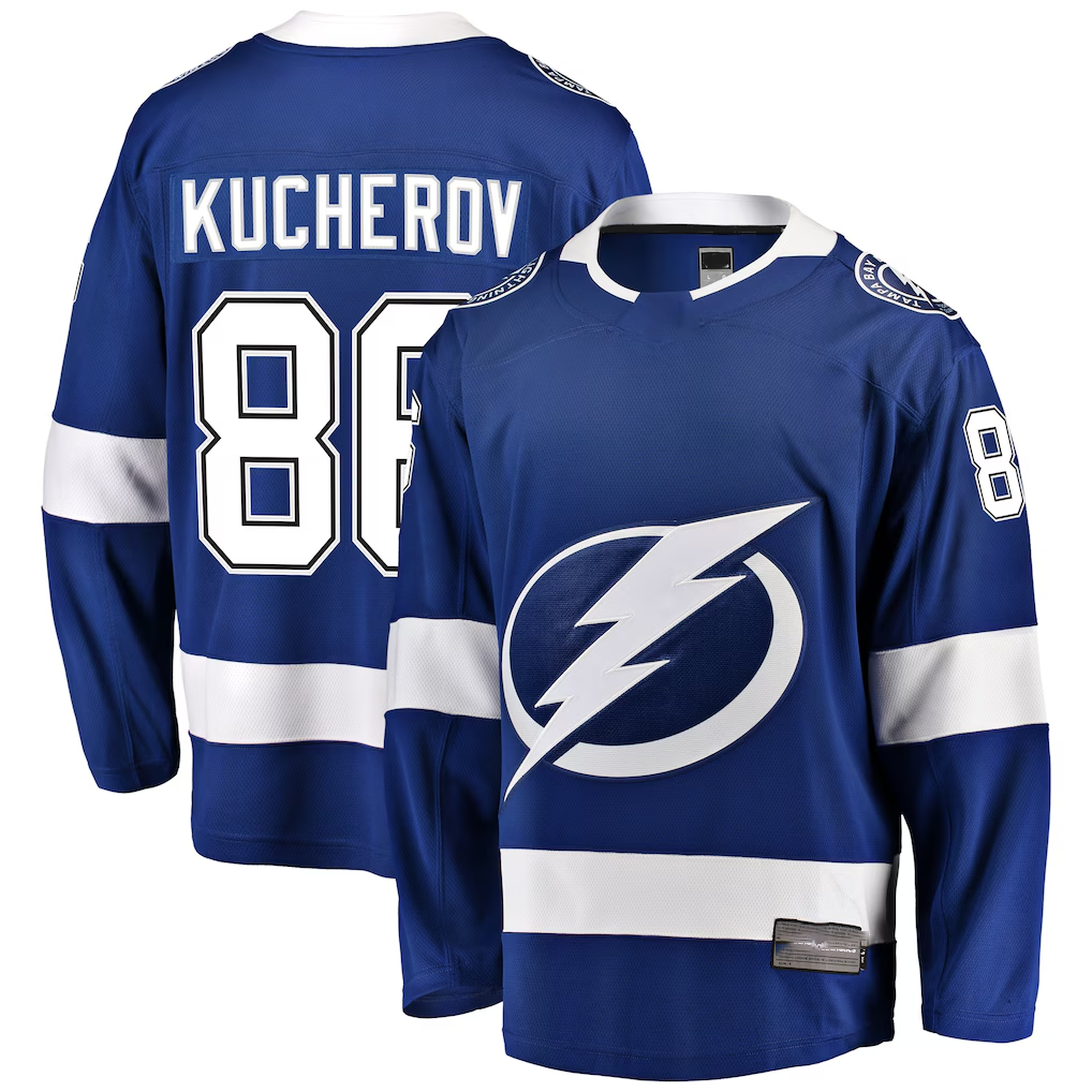 Johmsee TB.Lightning #88 Nikita Kucherov Blue Home Breakaway Player Jerseys