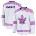 Johmsee TM.Leafs White Hockey Fights Cancer Survivor Practice Jerseys