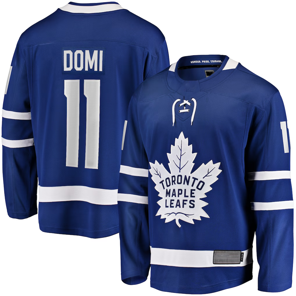 Johmsee TM.Leafs #11 Max Domi Blue Home Breakaway Jerseys