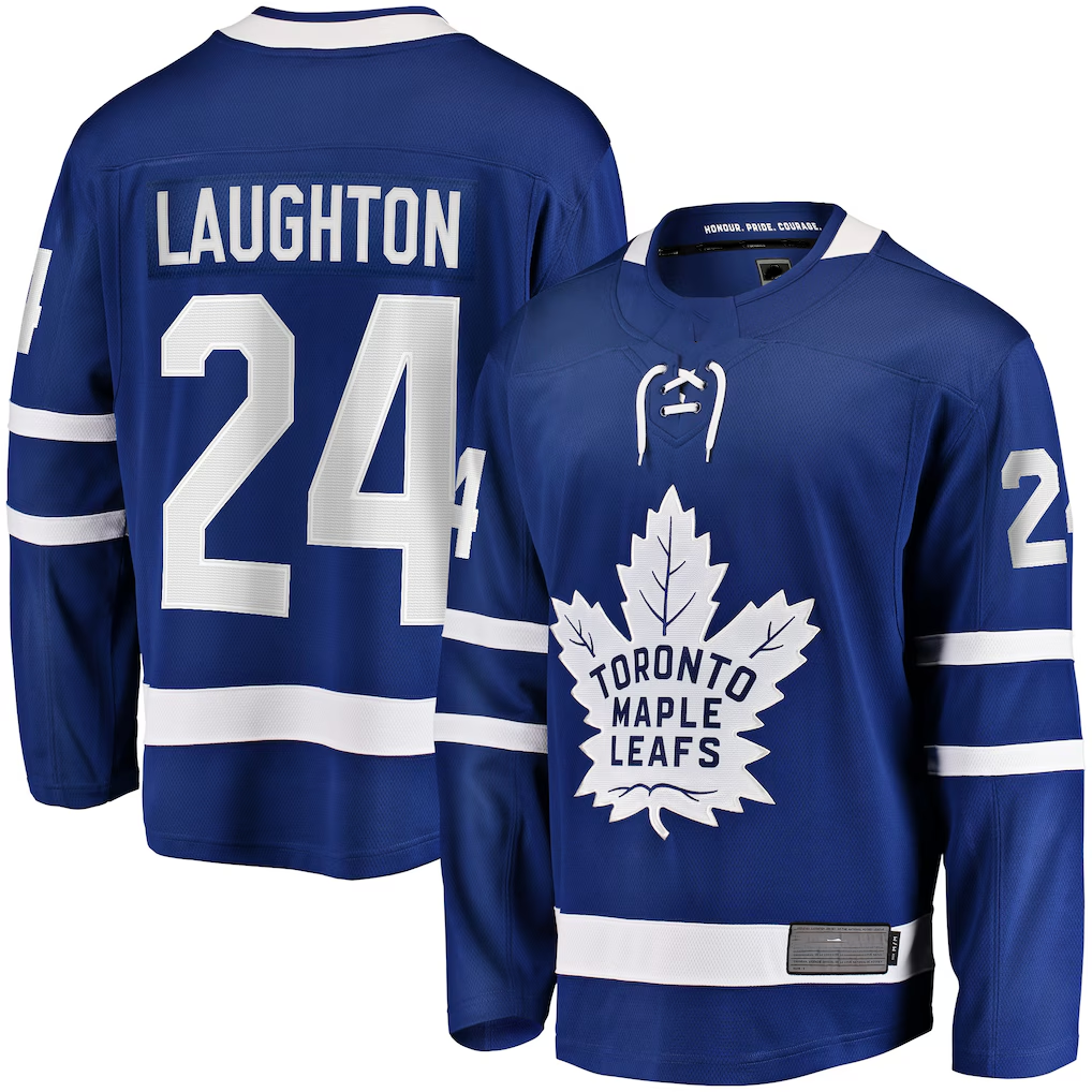 Johmsee TM.Leafs #24 Scott Laughton Blue Home Breakaway Jerseys