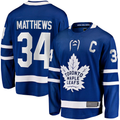 Johmsee TM.Leafs #34 Auston Matthews Blue Captain Patch Home Breakaway Player Jerseys