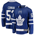 Johmsee TM.Leafs #53 Easton Cowan Blue Home Breakaway Jerseys