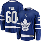 Johmsee TM.Leafs #60 Joseph Woll Blue Home Premier Breakaway Player Jerseys