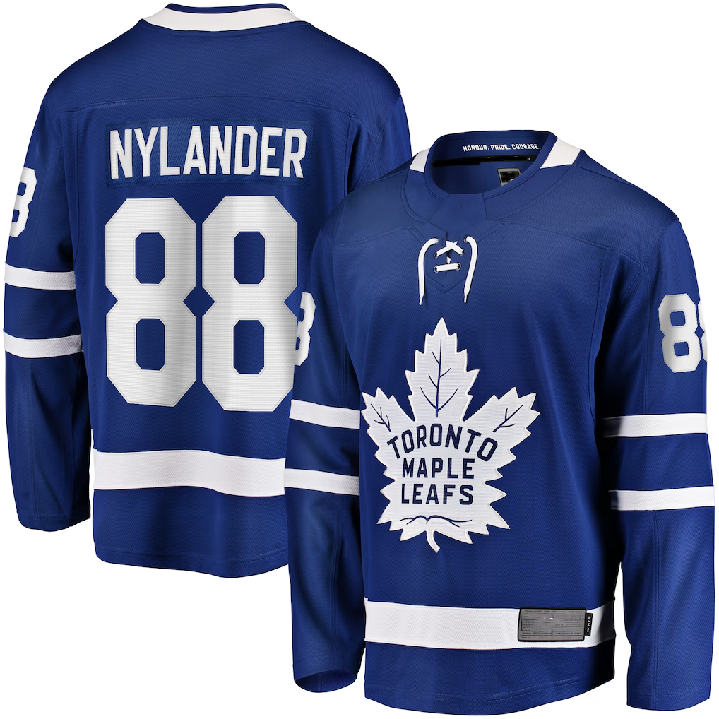Johmsee TM.Leafs #88 William Nylander Blue Home Breakaway Player Jerseys