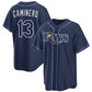 Tampa Bay Rays #13 Junior Caminero Navy Cool Base Stitched Baseball Jersey