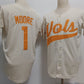T.Volunteers #1 Christian Moore White Stitched American College Jerseys