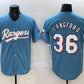 Texas Rangers #36 Wyatt Langford Blue Limited Stitched Baseball Jersey