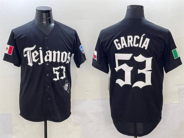 Texas Rangers #53 Adolis García Black Mexico 2025 Vapor Premier Limited Stitched Baseball Jersey