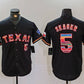 Texas Rangers #5 Corey Seager Black Rainbow Mexico Cool Base Stitched Baseball Jersey