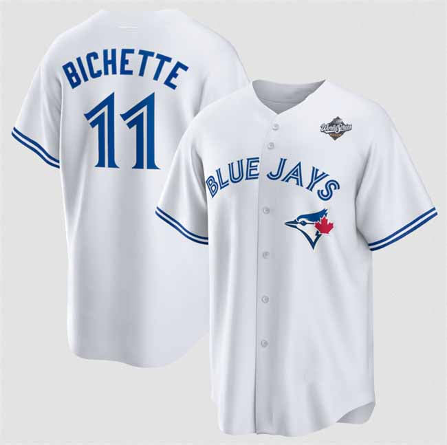 Toronto Blue Jays #11 Bo Bichette White 2025 World Series Home Cool Base Stitched Baseball Jersey