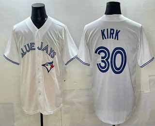 Toronto Blue Jays #30 Alejandro Kirk White Cool Base Stitched Baseball Jersey