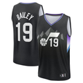Johmsee U.Jazz #19 Ace Bailey Fanatics Black 2025 Draft First Round Pick Fast Break Replica Jerseys - Statement Edition