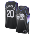Johmsee U.Jazz #20 Jaren Jackson Jr. Black Swingman Jerseys - Statement Edition