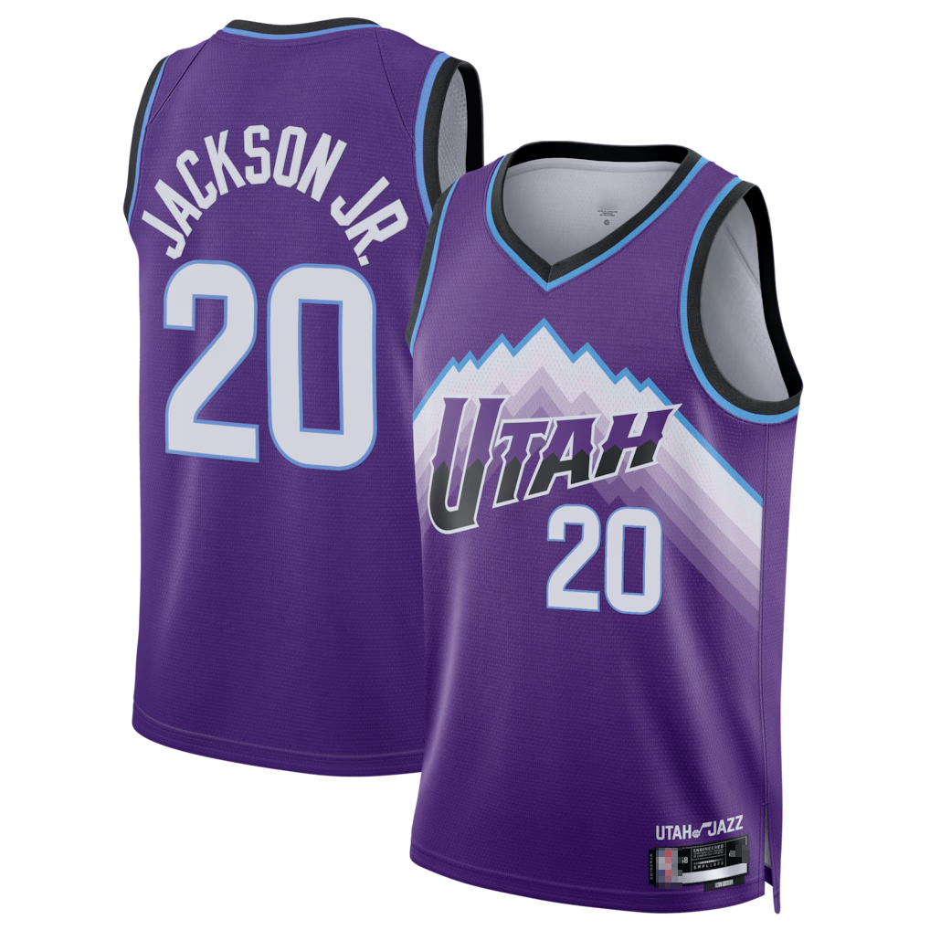 Johmsee U.Jazz #20 Jaren Jackson Jr. Purple Swingman Jerseys- Icon Edition