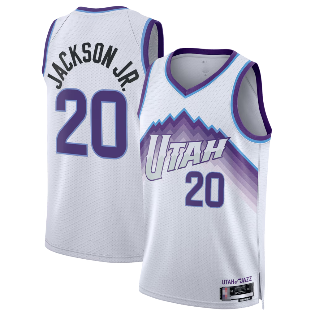 Johmsee U.Jazz #20 Jaren Jackson Jr. White Swingman Jerseys - Association Edition