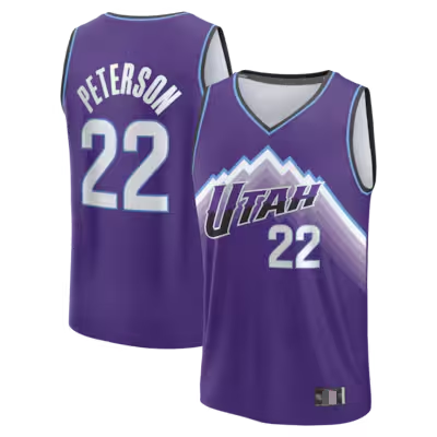 Johmsee U.Jazz #22 Darryn Peterson Fanatics Purple 2026 Draft First Round Pick Fast Break Jerseys - Icon Edition
