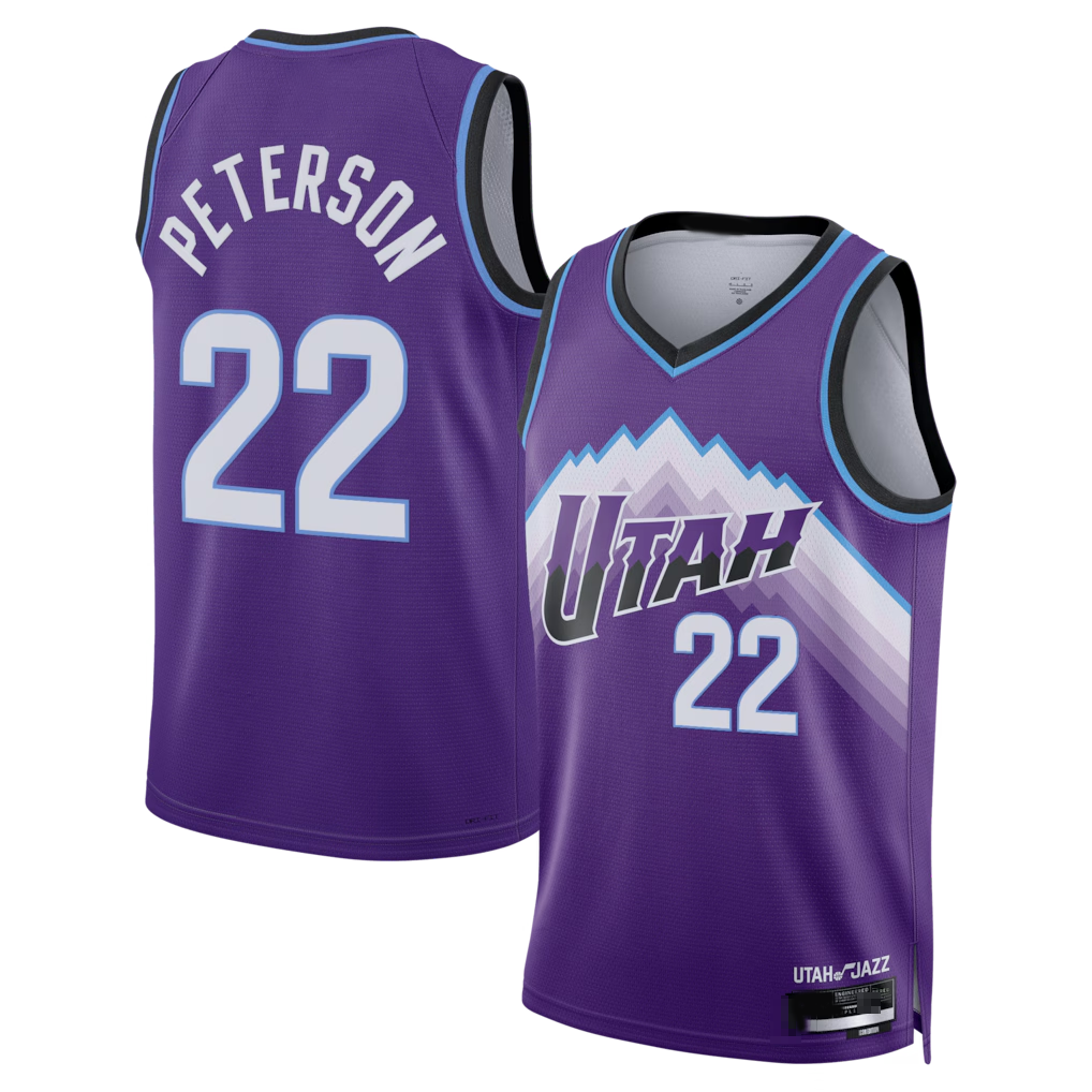 Johmsee U.Jazz #22 Darryn Peterson Purple 2026 Draft Swingman Jerseys - Icon Edition