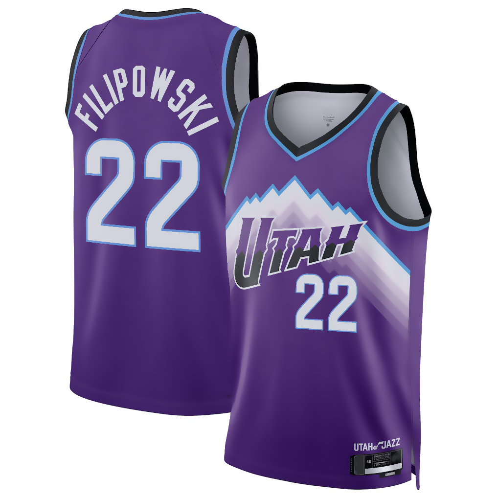 Johmsee U.Jazz # 22 Kyle Filipowski Purple Swingman Jerseys - Icon Edition